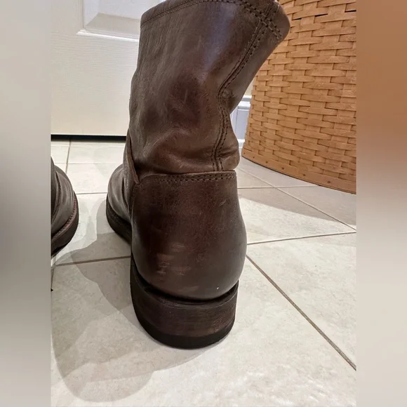 Frye Brown Leather Ankle Boots - Picture 7 of 12